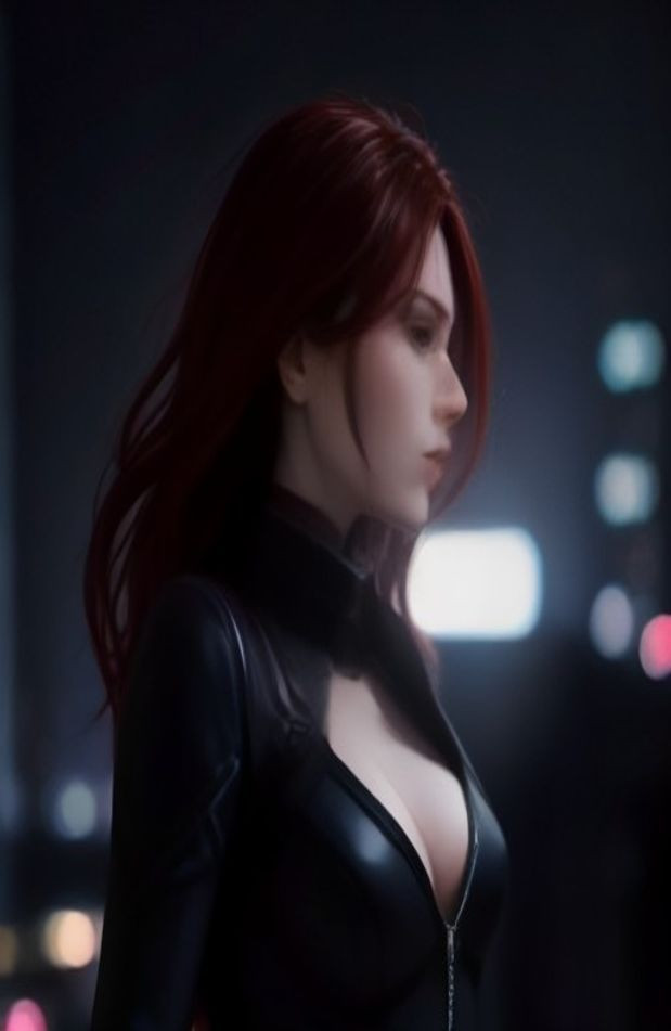 Black Widow HD AI Wallpaper