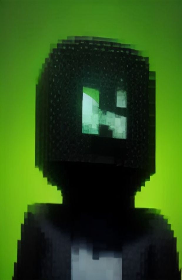 Minecraft AI Wallpaper Creeper Head