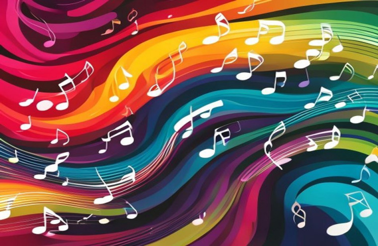Music Abstract AI Background
