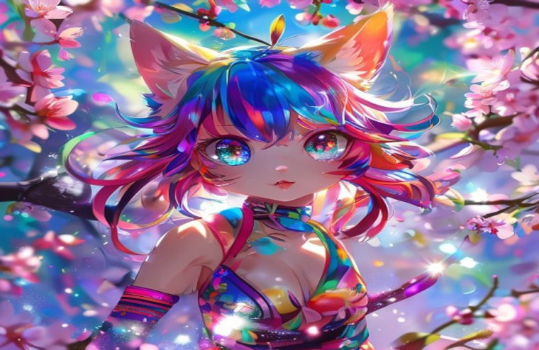 Anime Cat Girl AI Wallpaper