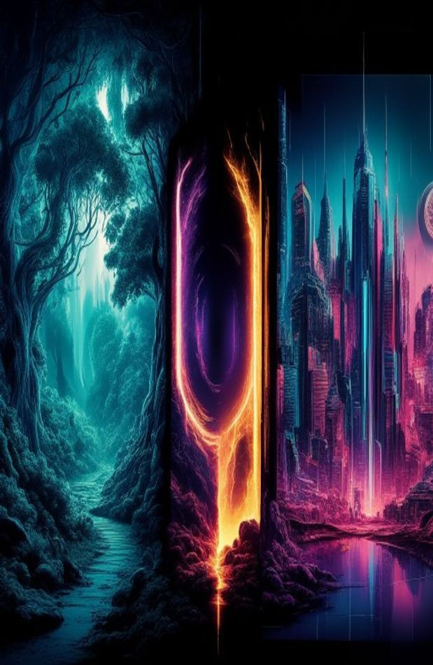 Portal Dual Screen AI Wallpaper