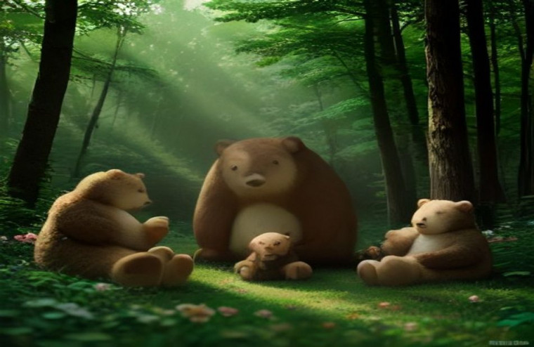 Cute Teddy Bears AI Wallpaper