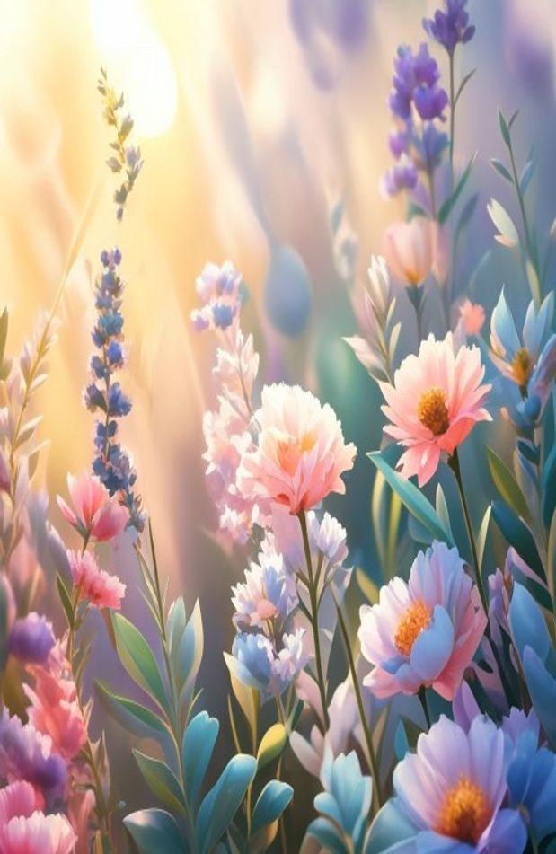 Aesthetic Flowers AI Wallpaper