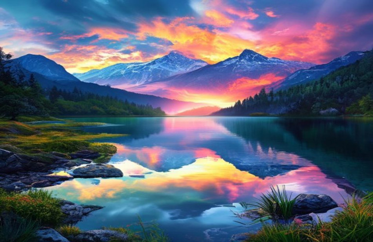 HD Dual Screen AI Wallpaper