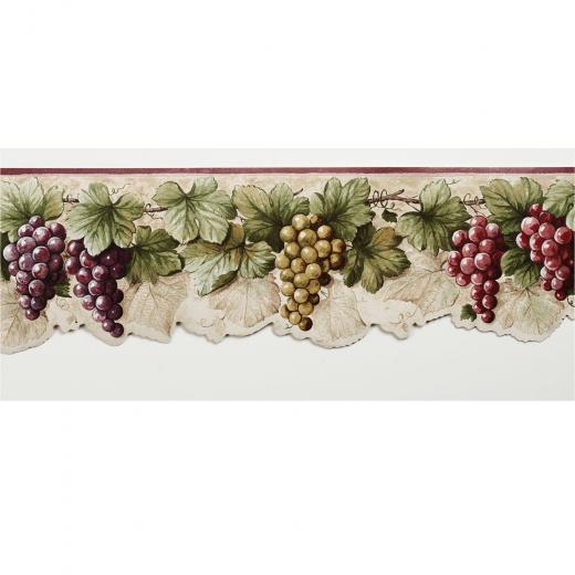 Free download Tuscan Floral Wood Lattice Grapes Die Cut Scalloped