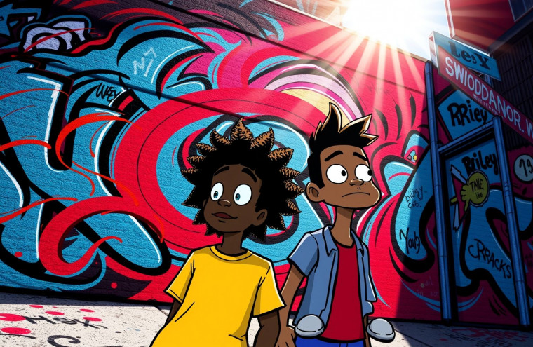 Boondocks AI Wallpaper Huey And Riley