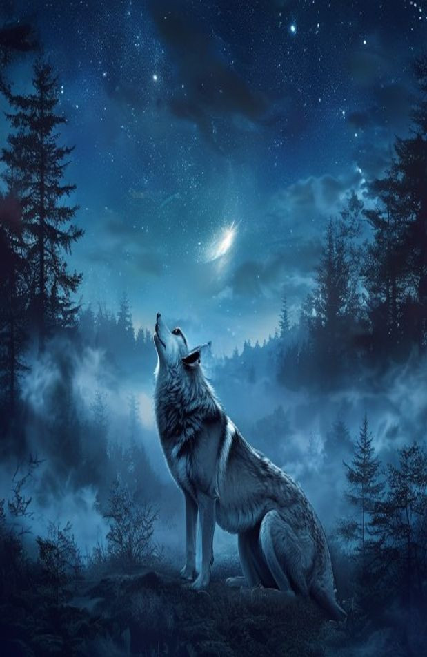 Cool Pictures Of Wolves AI Wallpaper