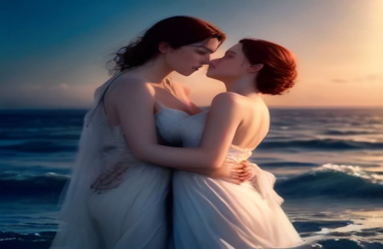 Kate Winslet AI Wallpaper Titanic