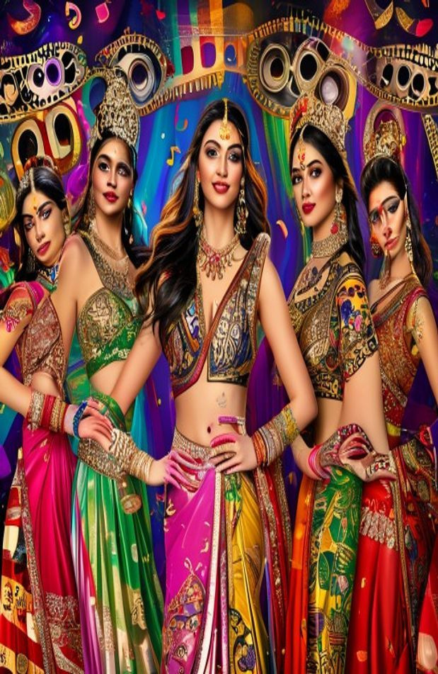 Bollywood Girls AI Wallpaper