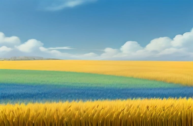 Ukraine Flag AI Wallpaper