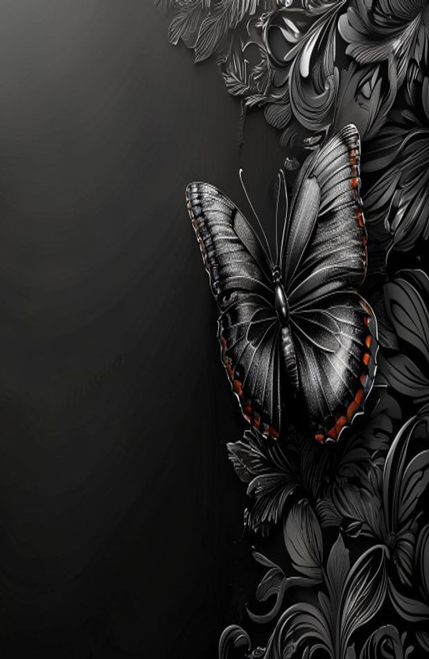 Black Butterfly AI Background AI Wallpaper