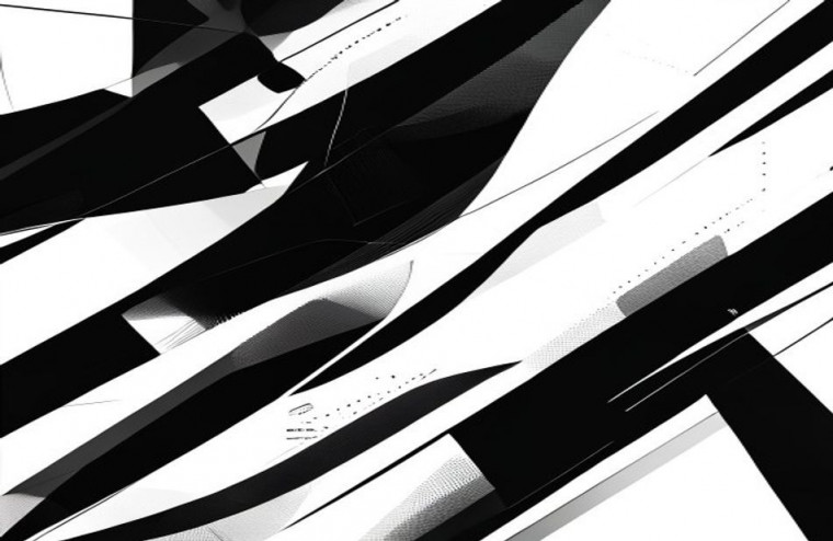 Black And White Abstract AI Wallpaper