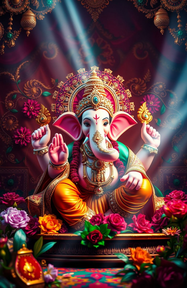 Ganpati AI Wallpaper HD