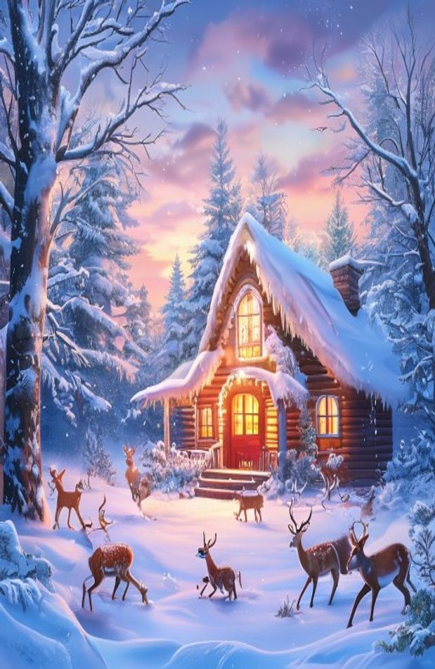 Cute Winter AI Wallpaper