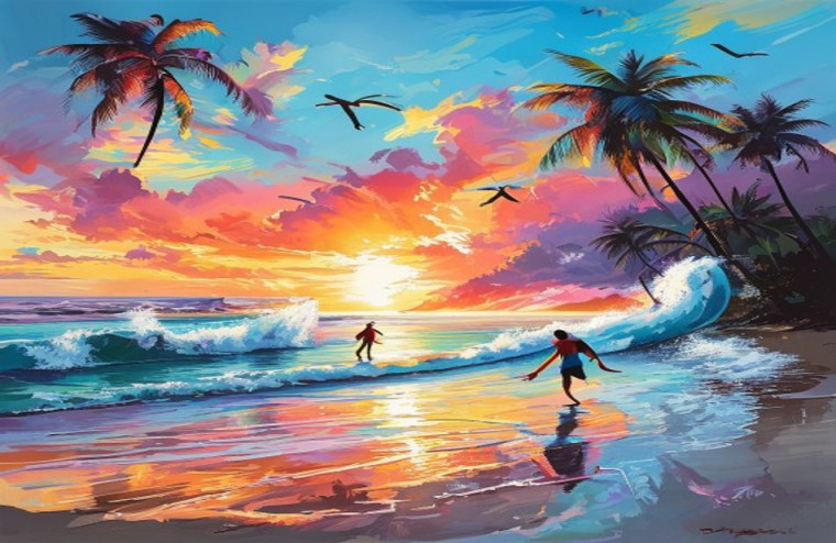 Surfing AI Wallpaper And Screensavers