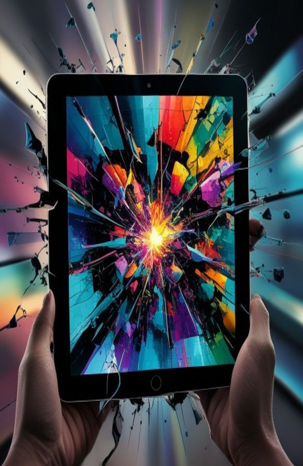 Broken iPad AI Wallpaper