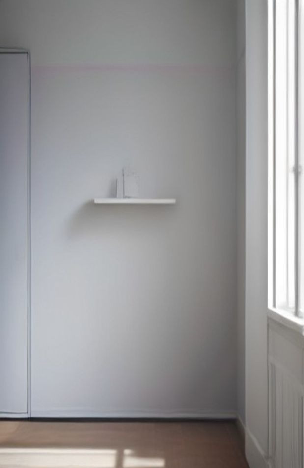 Empty Bookshelf AI Wallpaper