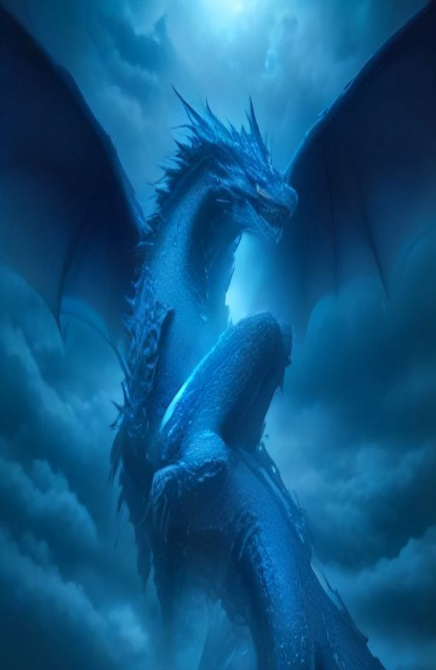 Blue Eyes White Dragon AI Wallpaper
