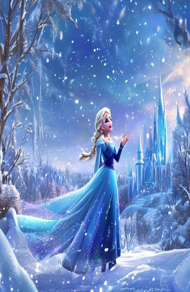 HD Elsa AI Wallpaper 1080p