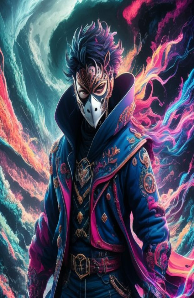 Anime With Mask AI Wallpaper