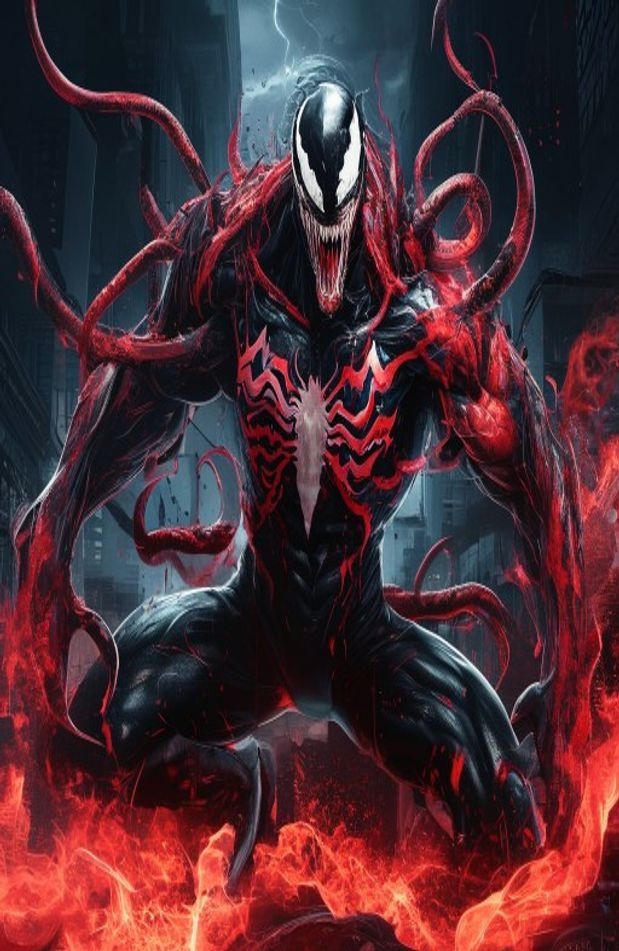 Red Venom AI Wallpaper