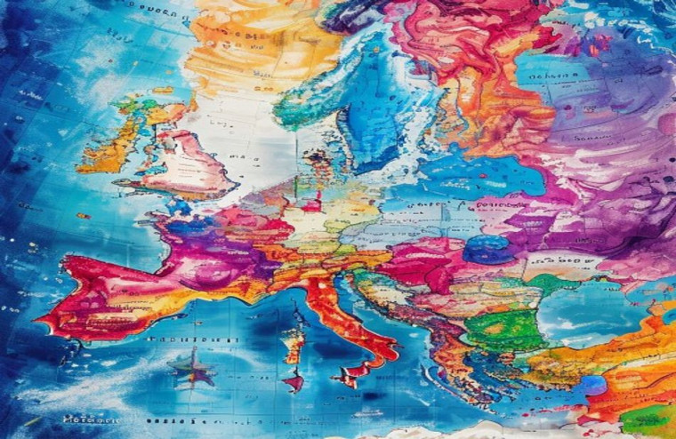 Map Of Europe AI Wallpaper