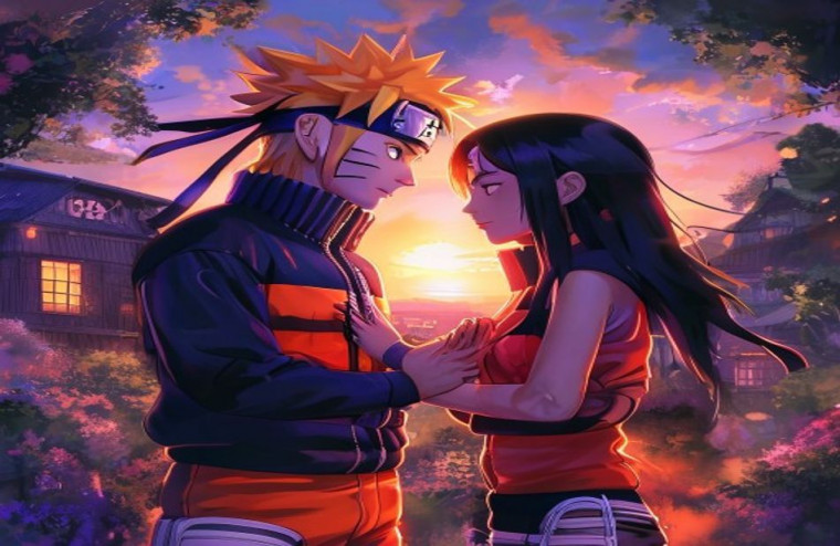 Naruto And Hinata AI Wallpaper
