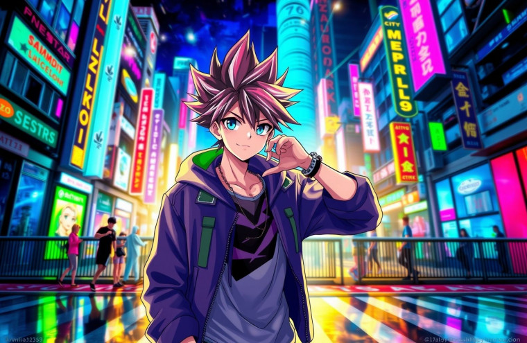 Cool Boy Anime AI Wallpaper