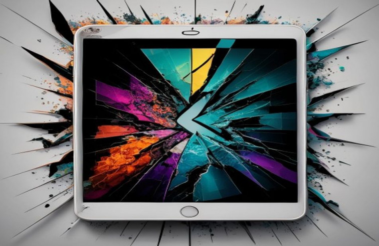 Broken iPad AI Wallpaper