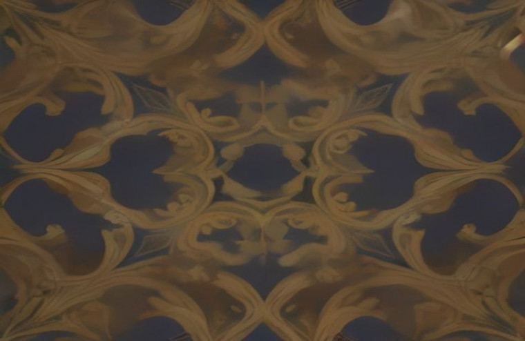 Royal Blue And Gold AI Wallpaper