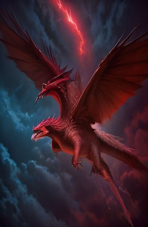 Red Dragon AI Wallpaper HD