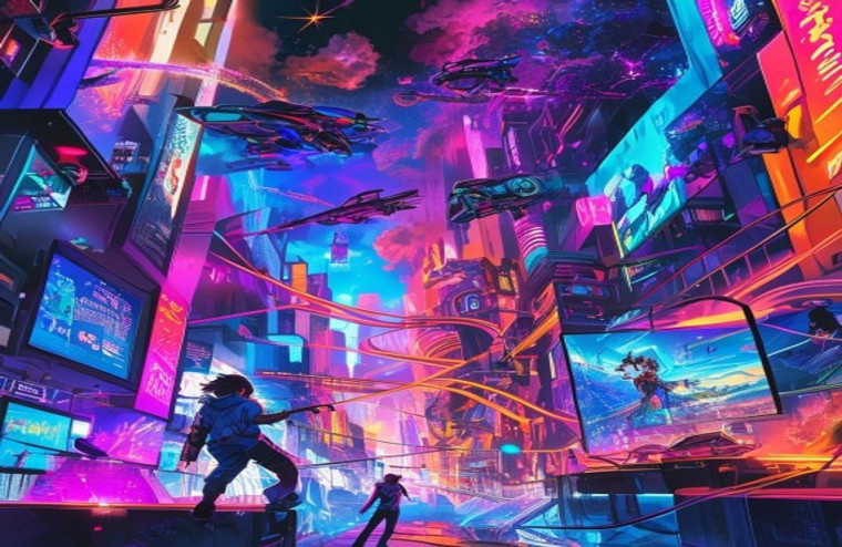Anime Dual Monitor AI Wallpaper