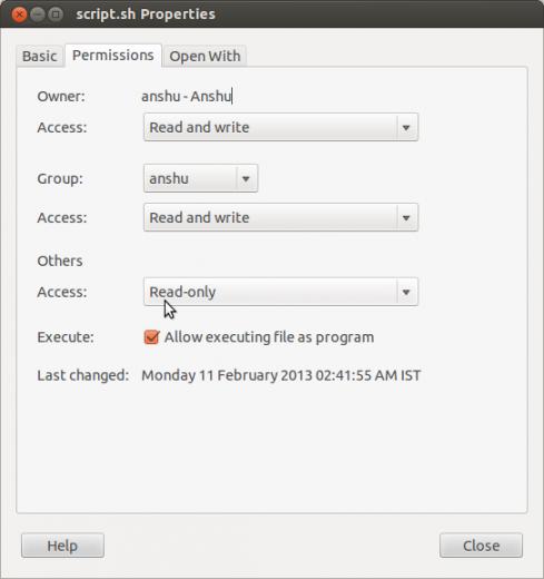 Free download another way to change permissions for a script is to 