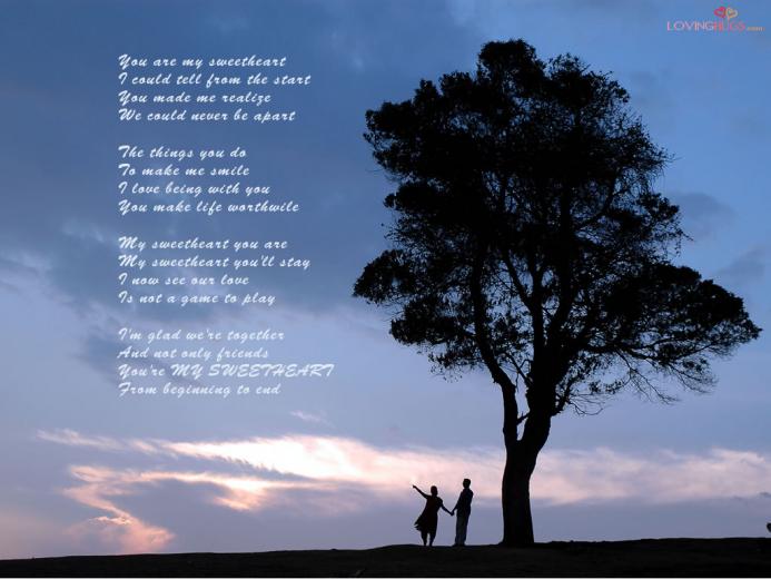 Free download poem wallpapers you are my sweetheart 1024x768 for your