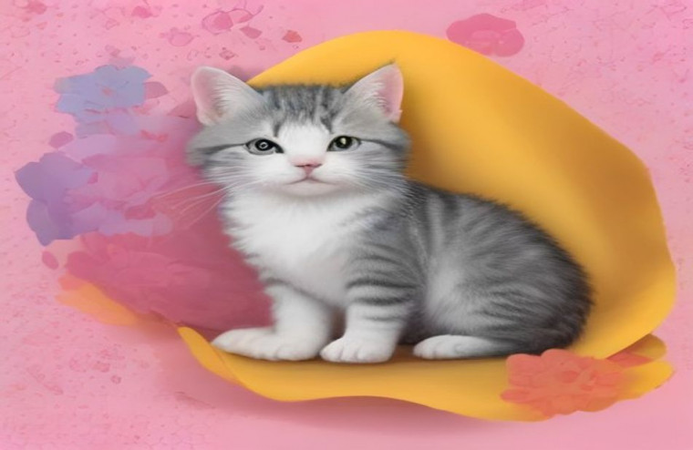 Cute Cat Drawings AI Wallpaper