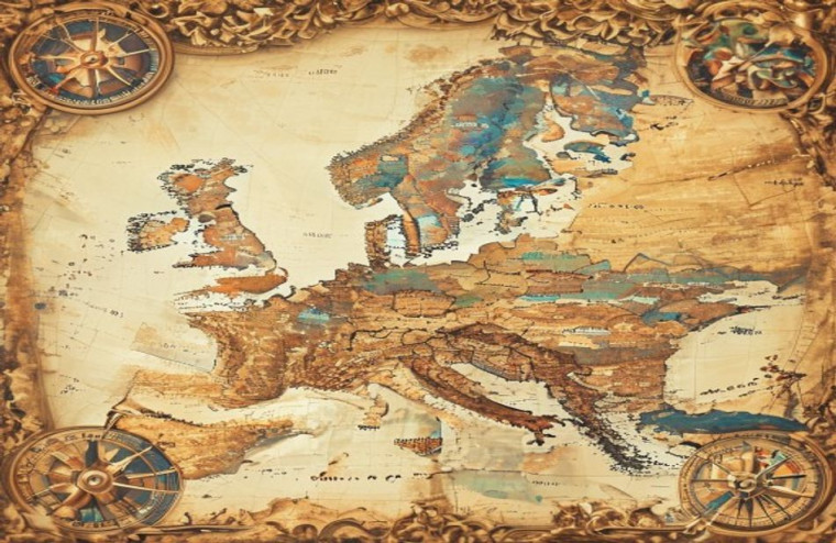 Map Of Europe AI Wallpaper