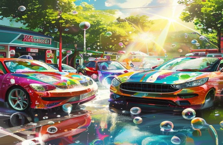 Car Wash AI Wallpaper
