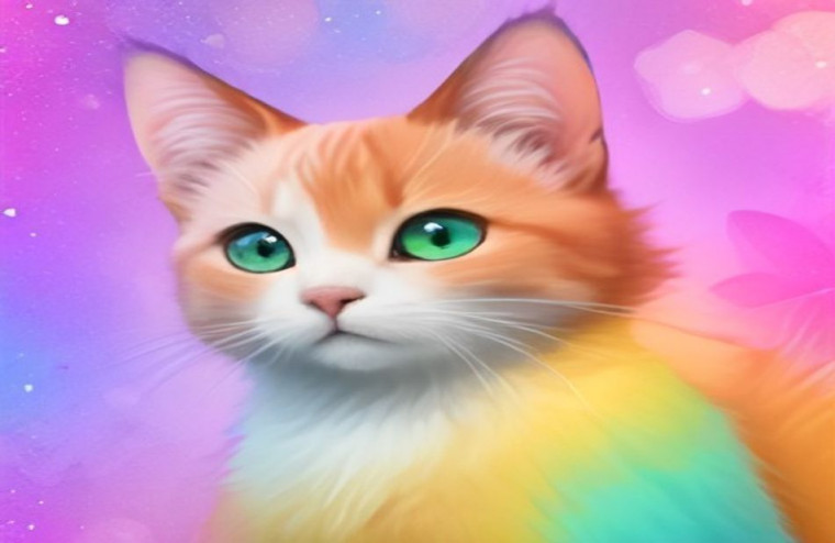 Anime Cat AI Wallpaper