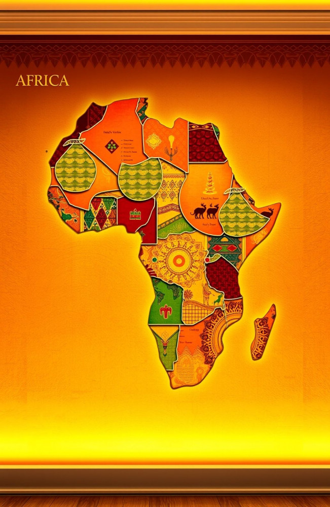 Africa Map AI Wallpaper