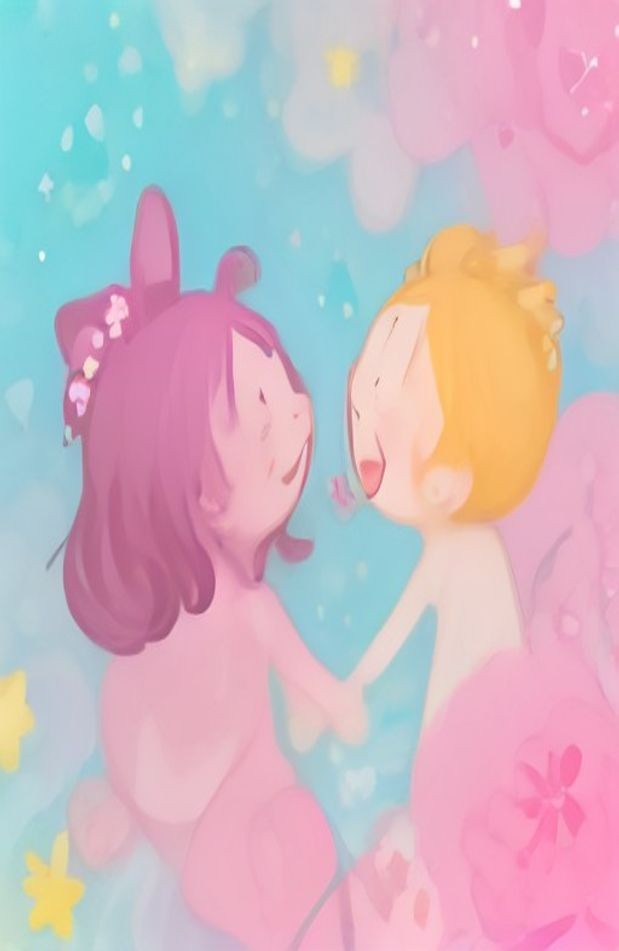 Cute Bff AI Wallpaper