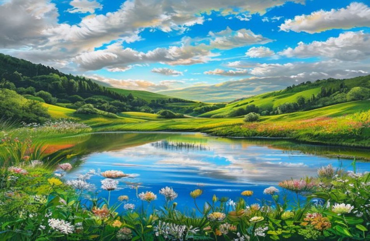 Beautiful Nature AI Background