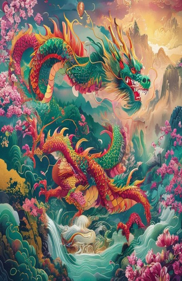Chinese Dragon AI Wallpaper