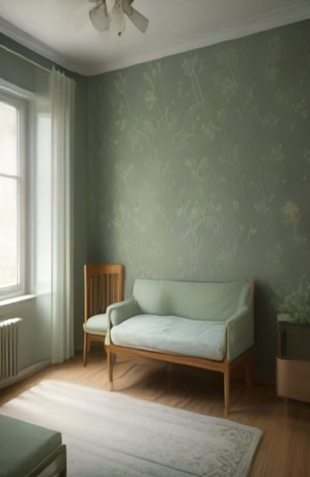 Sage Green AI Wallpaper