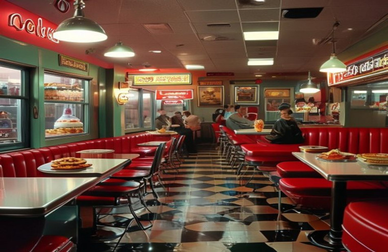 50s Diner AI Wallpaper