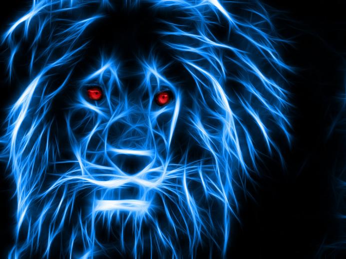 Free download Neon Lion by JelletenThij [1024x768] for your Desktop