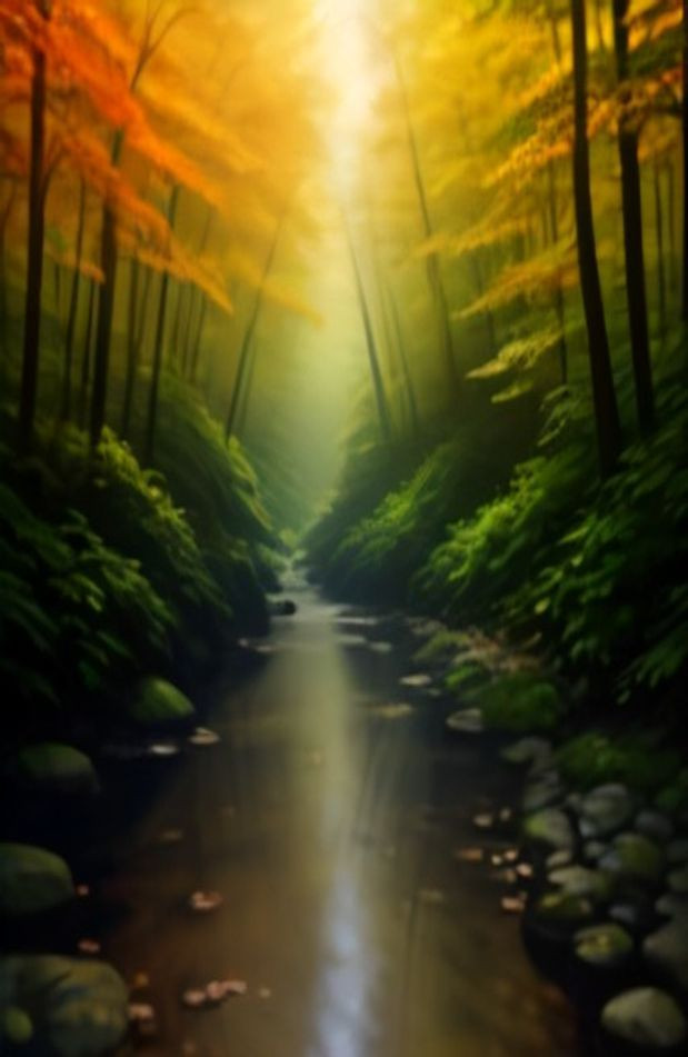 Red Nature AI Wallpaper