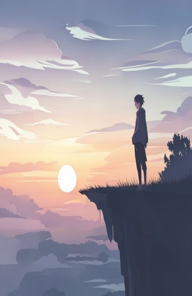 Minimalist Anime AI Wallpaper