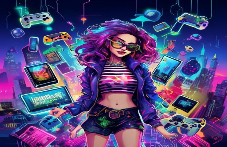 Geek Girl AI Wallpaper