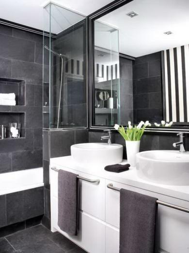 [50+] Black and White Wallpaper for Bathroom on WallpaperSafari