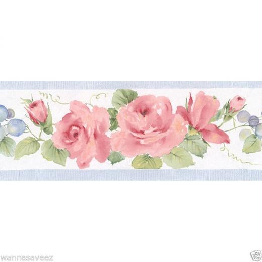 Free download norwall roses wall border new 5 25 x 5yrds pre pasted ...